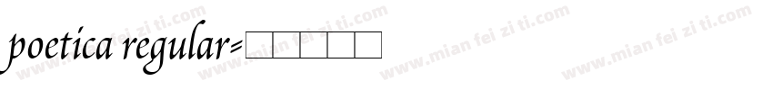 poetica regular字体转换